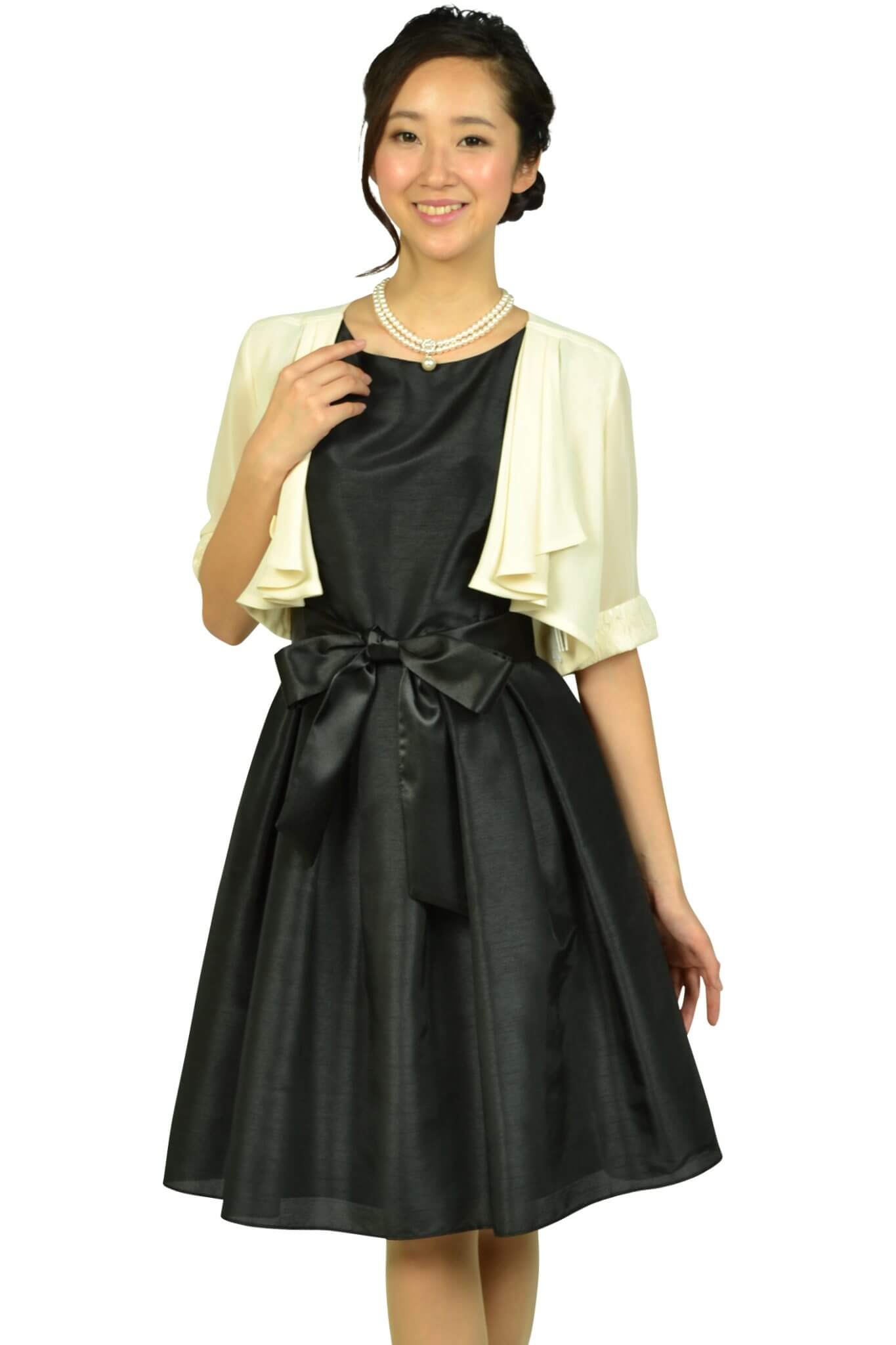 アシール (ASHILL)光沢ブラックシンプルドレスセット