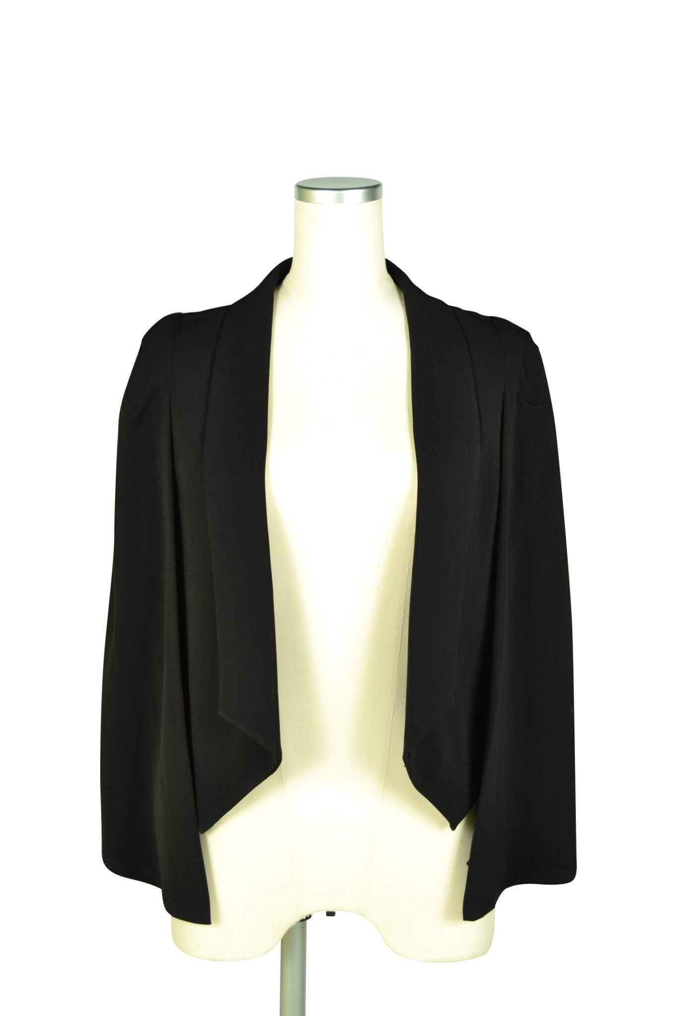 エルモソ　リュクス （Hermoso luxe）襟付きケープ袖ブラックジャケット