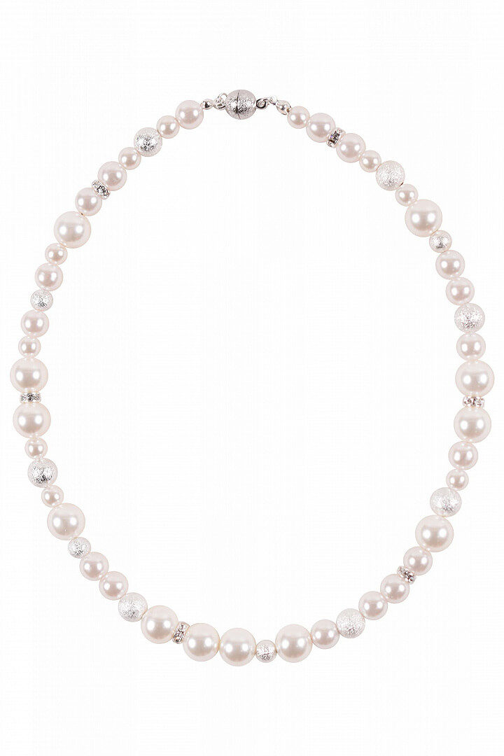 MAYGLOBE Veil マグネット式シルバーパールネックレス 